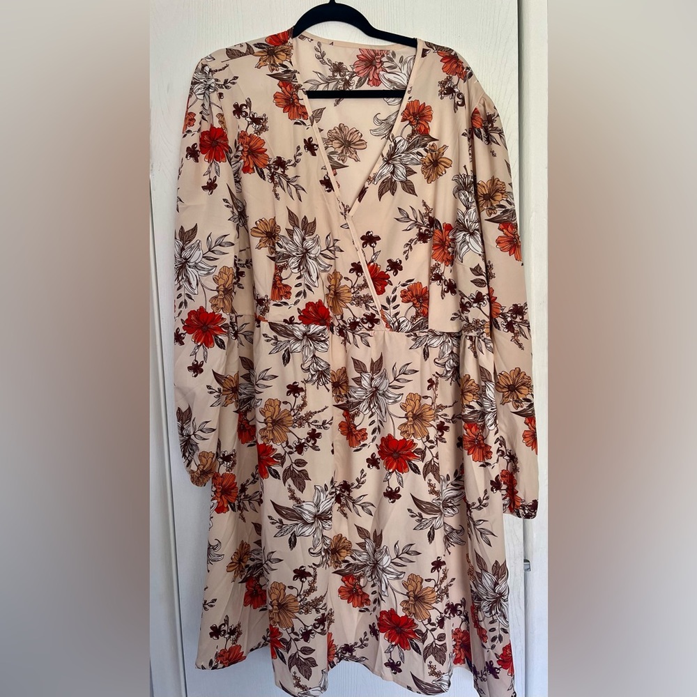 floral print a-line dress